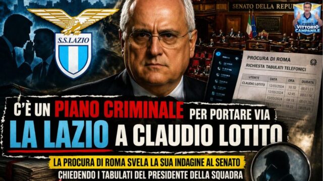 La Procura di Roma indaga su una presunta regia dietro le proteste contro Lotito: ipotesi manipolazione e atti persecutori.