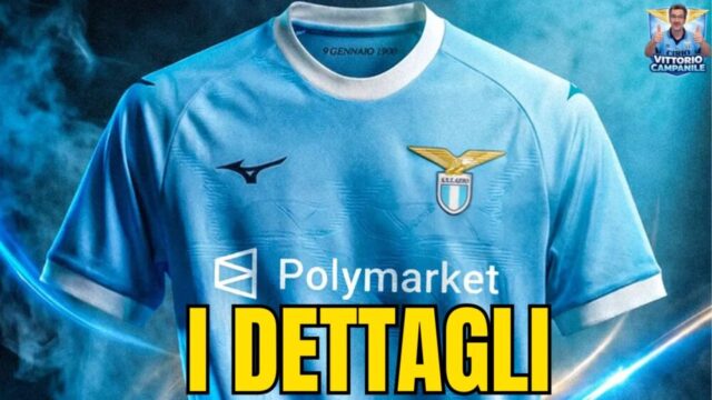 La Lazio annuncia Polymarket come nuovo sponsor: accordo fino al 2029 da oltre 22 milioni di dollari.