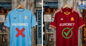 Lazio-Polymarket, polemica politica: due pesi e due misure? Scoppia la polemica sull’accordo Lazio-Polymarket: critiche politiche e confronto con altri sponsor in Serie A.