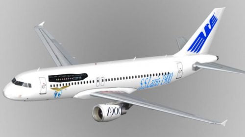 Il nuovo aereo della Lazio tra hostess biancocelesti e l’aquila stilizzata sulle ali
