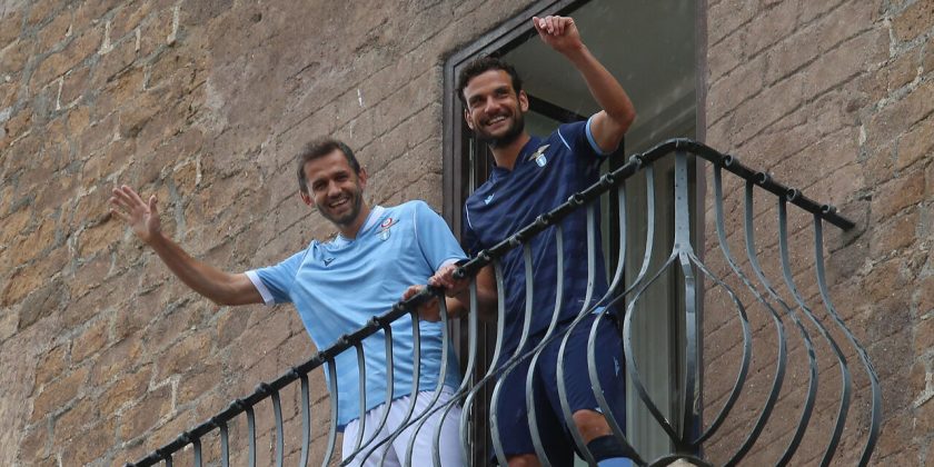 Senad Lulic e Angelo Peruzzi con i colori della Lazio