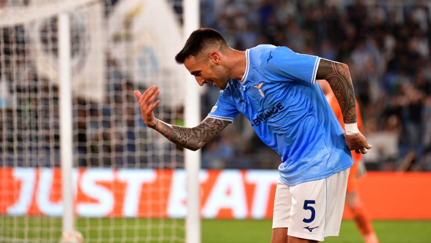 Ritratto del centrocampista della Lazio Matias Vecino, che ha presentato la partita contro il Parma.