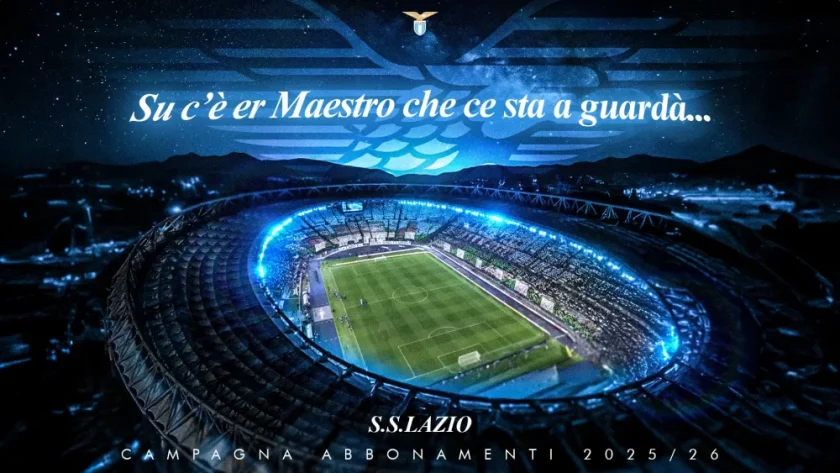 Un banner digitale con il numero "27.000+" in grande, affiancato dal logo della Lazio, che celebra il traguardo degli abbonamenti.