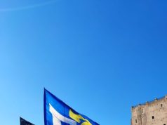 LAZIO: Stadio Flaminio, Ultras Incontrano Comune. “Lotito Rallenta Deliberatamente l’Iter” Un gruppo di tifosi della Lazio con uno striscione di protesta in un contesto esterno, non allo stadio.