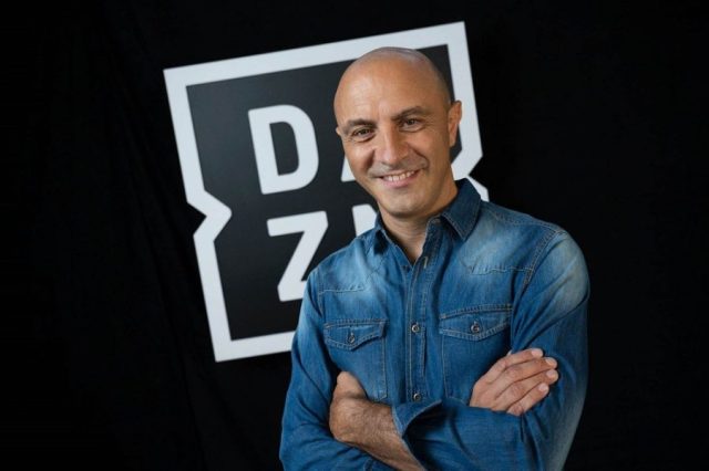 Ricky Buscaglia, telecronista Sky e DAZN, tifoso del Calcio Lecco, squadra della sua città natale.