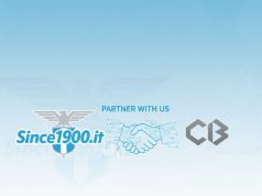 Opportunità di Sponsorizzazione: Entra a Far Parte della Famiglia Since1900.it Una rappresentazione grafica del logo della S.S. Lazio e del logo di un'azienda, a simboleggiare una partnership commerciale e di sponsorizzazione.