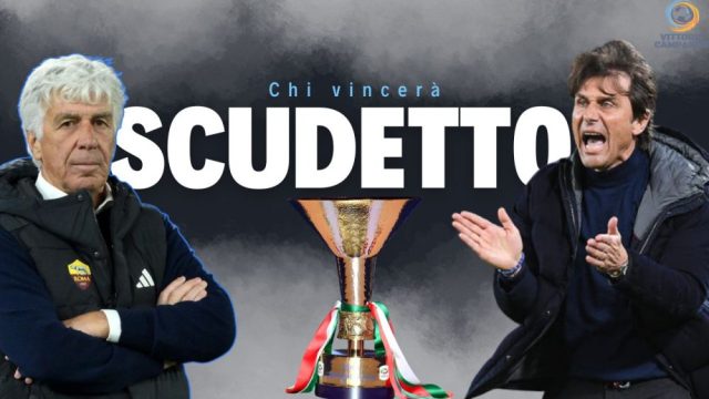 Gasperini e Antonio Conte, allenatori di Roma e Napoli, sorridono dopo le rispettive vittorie che li portano in vetta alla Serie A.