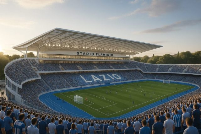 Rendering dello Stadio Flaminio ristrutturato, possibile nuova casa della Lazio Rendering dello Stadio Flaminio ristrutturato, possibile nuova casa della Lazio