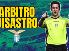 Lazio–Lecce, arbitri disastrosi: due errori gravi Arbitro Arena durante Lazio–Lecce, espressione incerta, simbolo delle controversie arbitrali della partita.