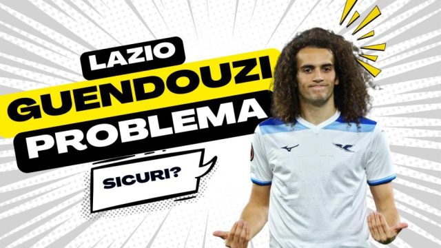 Matteo Guendouzi durante una partita della Lazio: tanto impegno e corsa, ma poca incisività offensiva nel gioco di Sarri.