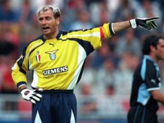 Profili Lazio – Luca Marchegiani: il Duca tra i pali biancocelesti Luca Marchegiani con la maglia della Lazio: il portiere del “rigore a Giannini” e simbolo di eleganza e sicurezza tra i pali biancocelesti.