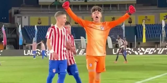 Iñigo Asorey portiere dell’Atlético Madrid Under 12 protagonista alla LaLiga FC Futures con parate decisive