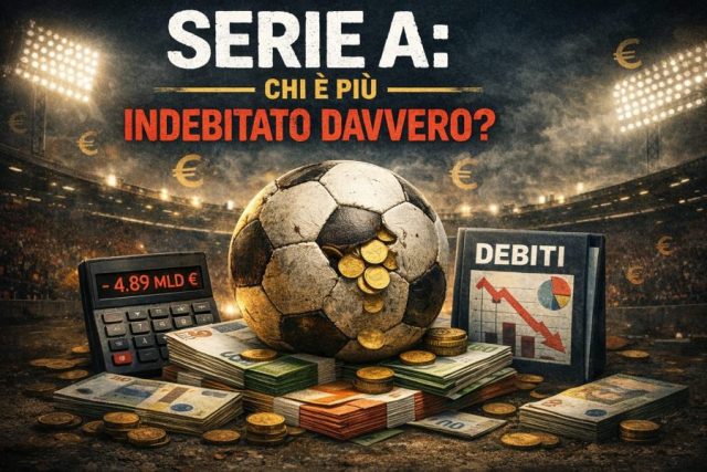 Serie A sempre più indebitata: Juventus, Inter e Roma guidano la classifica 2025. Tutti i dati su debiti e sostenibilità finanziaria.