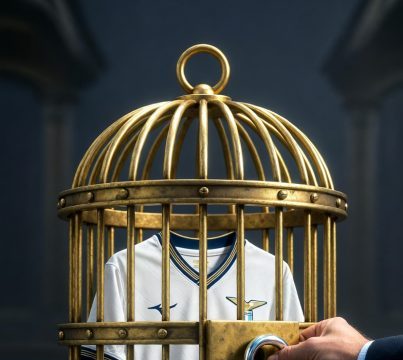 L’ultimo “ricatto”: perché Romagnoli è rimasto e chi paga il conto Alessio Romagnoli scontento in tribuna stadio Olimpico vuoto