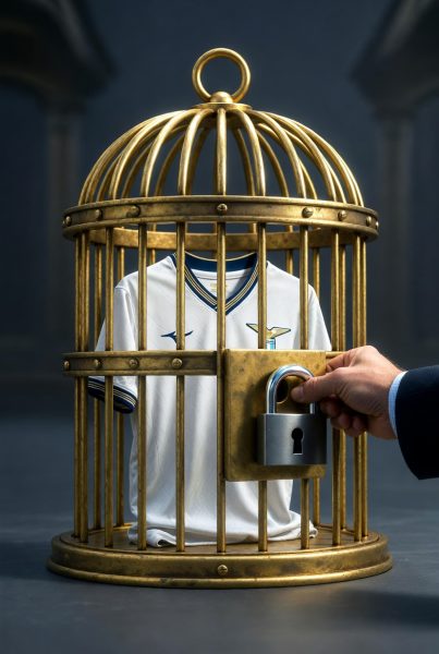 d9ba0dc5-0f10-49ea-9dce-8ef17b144b20 Alessio Romagnoli scontento in tribuna stadio Olimpico vuoto