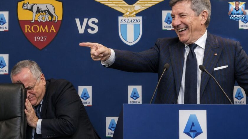 Polemiche dopo la scelta di giocare Roma-Lazio alle 12:00. I tifosi biancocelesti accusano Lotito di aver perso peso politico nel calcio italiano.