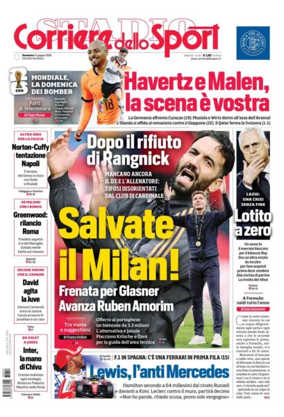 calciomercato Lazio prima pagina cds