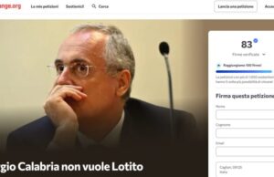 Petizione Lotito Reggina: anche i calabresi dicono no Bandiere e striscioni dei tifosi della Reggina in curva
