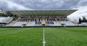 Biglietti Ascoli-Lazio: prezzi e info per il settore ospiti Locandina amichevole Ascoli Lazio con stadio Del Duca sullo sfondo