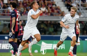 Bologna-Lazio 0-1: esordio da sogno per Frattesi, le aquile sbancano il Dall’Ara Davide Frattesi esulta dopo il gol vittoria in Bologna Lazio 0-1 allo Stadio Renato Dall'Ara