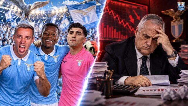 La Lazio di Gattuso vola in classifica, ma il bilancio mostra ricavi in calo e debiti finanziari a 126,4 milioni. Ecco perché la protesta dei tifosi va oltre i risultati.