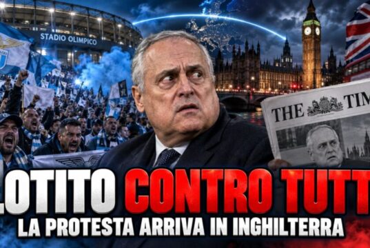 Lazio, la protesta arriva sul Times: «Olimpico spettrale». In Inghilterra il caso Lotito diventa anche politico Il Times dedica un lungo articolo alla protesta dei tifosi Lazio contro Lotito: Olimpico vuoto, trasferte sold out e anche possibili riflessi politici.