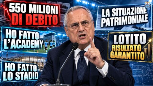 Lotito torna a parlare dei conti della Lazio, dei 550 milioni di debiti, dell’Academy e dello stadio. Ma cosa dicono davvero bilanci e documenti? Lotito torna a parlare dei conti della Lazio, dei 550 milioni di debiti, dell’Academy e dello stadio. Ma cosa dicono davvero bilanci e documenti?