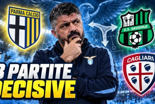 Lazio, Parma-Sassuolo-Cagliari sono il vero test: tre partite in nove giorni per capire quanto vale la rosa di Gattuso Parma, Sassuolo e Cagliari in nove giorni: per la Lazio sarà un test decisivo sulla profondità della rosa, il turnover e la gestione di Gattuso.